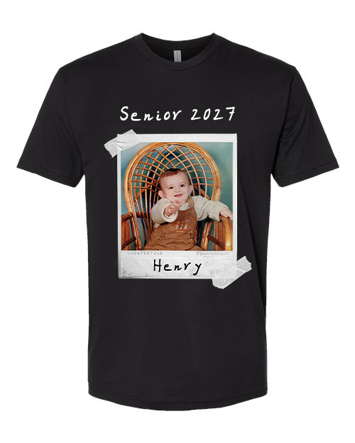 Senior 2027 Custom Photo T-Shirt